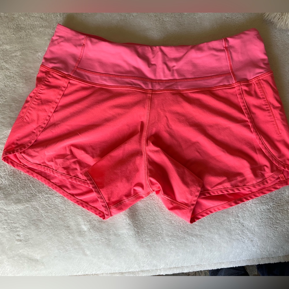 Hot Pink Lululemon Athletic Shorts w/Internal Mesh, Back Zipper and Ventilation